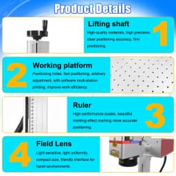 [UK stock] CRS 15W Portable High Precision UV Laser Marking Machine &Water Chiller Engraving Machine for PVC Wood Metal 4000mm/s