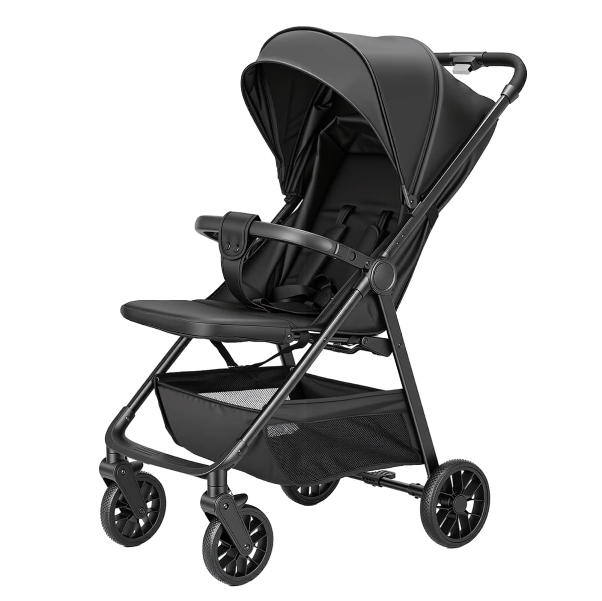 Baby Stroller for Toddlers With Reclining Seat,Ultra Compact Stroller With Large Storage Basket, Canopy, for Travel Buggy