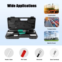 8 Pairs Dies Hydraulic Crimping Plier 4-70mm² Hand Fit Portable Hydraulic Crimper Crimper or Aluminum Pipes, Plastic Tubes
