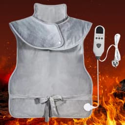 Electric Heating Neck and Shoulder Pad for Neck and Shoulders W/ 9 Heat Options Weighted Electric Heating Pad for Women Men Dad