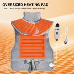 Electric Heating Neck and Shoulder Pad for Neck and Shoulders W/ 9 Heat Options Weighted Electric Heating Pad for Women Men Dad