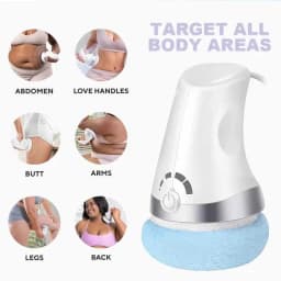 Electric Handheld Cellulite Remover with 3 Washable Pads Anti Cellulite Massager Tool for Shoulder Waist Abdomen Buttocks