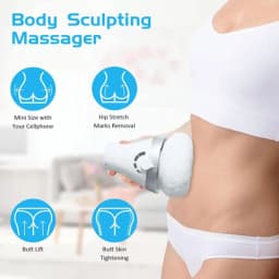 Electric Handheld Cellulite Remover with 3 Washable Pads Anti Cellulite Massager Tool for Shoulder Waist Abdomen Buttocks