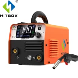 HITBOX HBM200 Large Display 3in1 MMA/Flux MIG/Lift TIG Premiun Spool MIG Semi-automatic Welding Machine Gasless IGBT Inverter