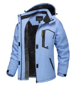 2025 Women's Waterproof Windbreaker Ski Jacket Fleece Lining Warm Winter Snow Coat Multiple pockets Hooded Hiking Outdoor