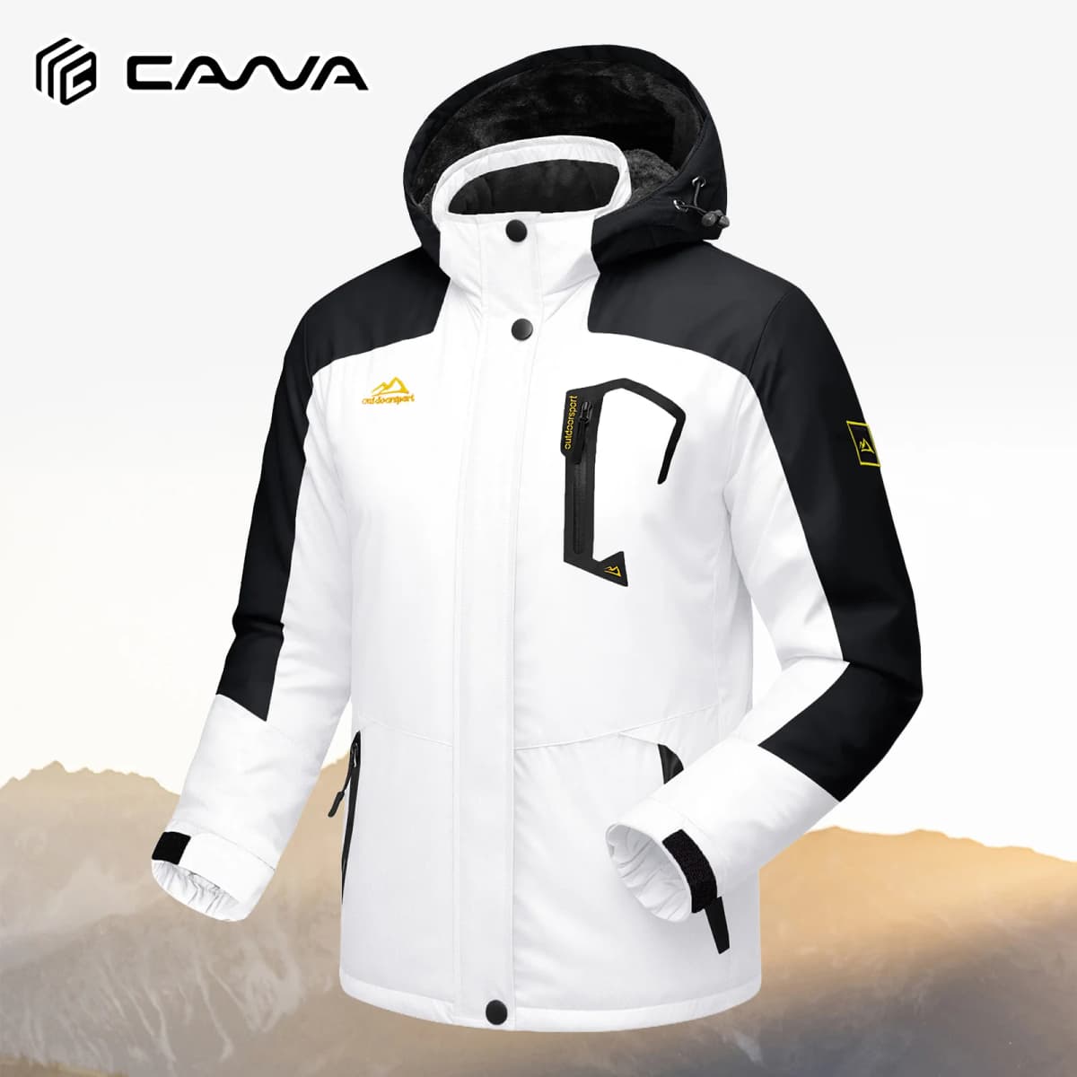 2025 Women's Waterproof Windbreaker Ski Jacket Fleece Lining Warm Winter Snow Coat Multiple pockets Hooded Hiking Outdoor