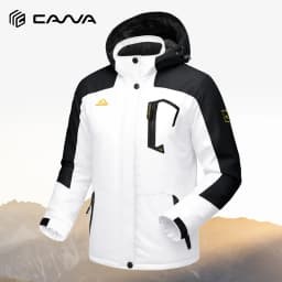 2025 Women's Waterproof Windbreaker Ski Jacket Fleece Lining Warm Winter Snow Coat Multiple pockets Hooded Hiking Outdoor