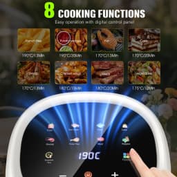 5L AIR FRYER LARGE TRANSPARENT MULTIFUNCTION DIGITAL OVEN COOKER 1800W OIL FREE
