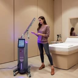 80W Fractional CO2 Laser Machine 10600nm Professional CO2 Laser Beauty Machine for Scar Removal Skin Tightening Acne Treatment