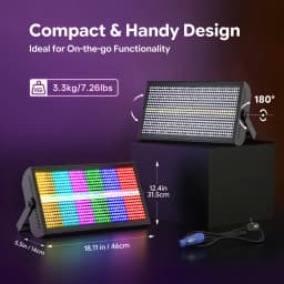 Gwong 200W Three-in-One Color Mixing Rainbow Effect Lighting DMX512 LED Projection Light For Club Bar Wedding Halloween