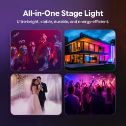 Gwong 200W Three-in-One Color Mixing Rainbow Effect Lighting DMX512 LED Projection Light For Club Bar Wedding Halloween
