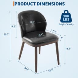 Dining Chairs Set of 2,Modern Upholstered Kitchen Chairs with Ergonomic Back Support,265 LBS Capacity Dining Room Chairs