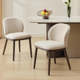 Dining Chairs Set of 2,Modern Upholstered Kitchen Chairs with Ergonomic Back Support,265 LBS Capacity Dining Room Chairs