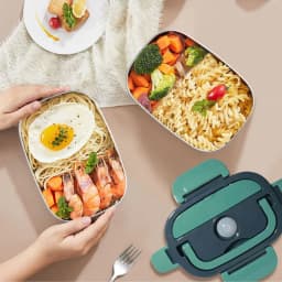 Portable Electric Lunch Box 1.5L Food Warmer Fast Heating Food Heater Container For Outdoor Travel Bento Home Car Heating Box