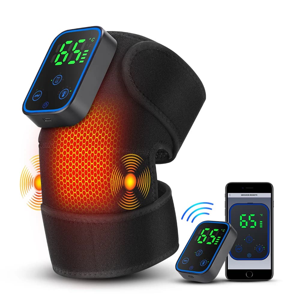 3in1 Wireless APP Control Heating Vibration Knee Pad Hot Compress Elbow Shoulder Knee Massage Physiotherapy Device