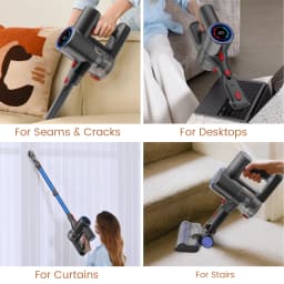 Verslife Z8 Cordless Stick Vacuum Cleaner, 40Kpa/45Min/500W/6-in-1, Green LED, 6-Stage Filtration/LED, for Pet Hair, Hard Floors