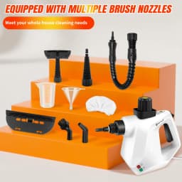 Steam Cleaner Handheld,400ML Multifunctional Hand Held Steam Cleaner Pressurized with 9 pcs Accessories Safety Lock IPX4
