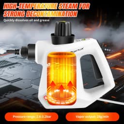Steam Cleaner Handheld,400ML Multifunctional Hand Held Steam Cleaner Pressurized with 9 pcs Accessories Safety Lock IPX4