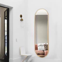 Voltsify Modern Oval Metal Full Length Wall Mirror for Living Room ,40cm W x 150cm H