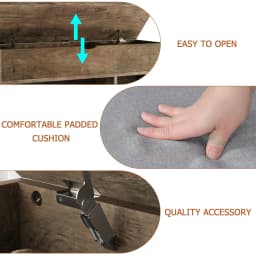 Shoe Storage Bench with Cushion, Entryway Bench with Padded Seat & Flip-Top Storage, 100cm Shoe Rack Organizer for Hallway