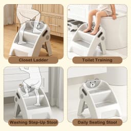 Step Stool for Toddlers, for Bathroom Sinks and Potty Training Durable, slip-resistant, anti-collapse A-frame design Assembles