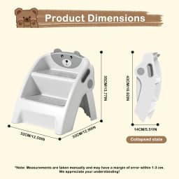 Step Stool for Toddlers, for Bathroom Sinks and Potty Training Durable, slip-resistant, anti-collapse A-frame design Assembles
