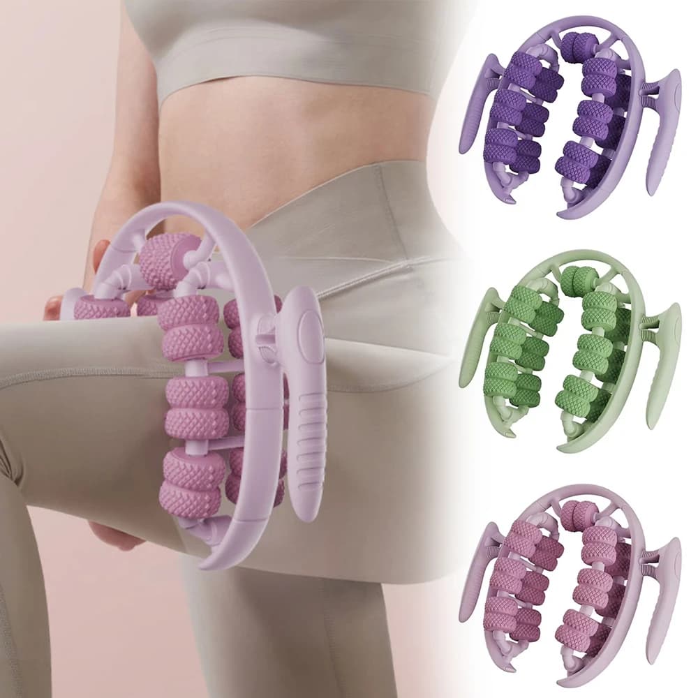 26 Wheel Annular Slimming Roller Tool 360-degree Rotation Leg Clamp Massager UK