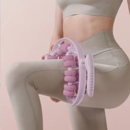 26 Wheel Annular Slimming Roller Tool 360-degree Rotation Leg Clamp Massager UK