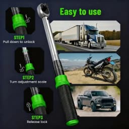 TaskStar Torque Wrench Set 8pcs Heavy-Duty Full Professional Novelty Socket Sets 3% Accuracy 10-227Nm for Car Motorcycle Bike