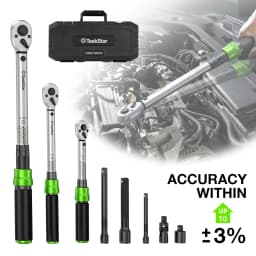 TaskStar Torque Wrench Set 8pcs Heavy-Duty Full Professional Novelty Socket Sets 3% Accuracy 10-227Nm for Car Motorcycle Bike