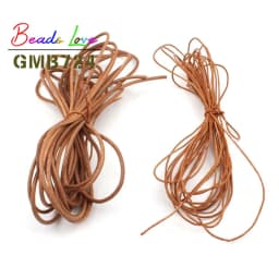 1/1.5/2/2.5/3mm 5M Real Genuine Leather Cord Round Rope String For Handmade DIY Bracelet Necklace Jewelry Making Craft Accessory