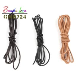 1/1.5/2/2.5/3mm 5M Real Genuine Leather Cord Round Rope String For Handmade DIY Bracelet Necklace Jewelry Making Craft Accessory