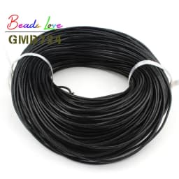 1/1.5/2/2.5/3mm 5M Real Genuine Leather Cord Round Rope String For Handmade DIY Bracelet Necklace Jewelry Making Craft Accessory