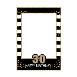 1 16 18 21 30 35 40 50 60 Birthday Photo Booth Frame Kids Adult Birthday Party Decoration Paper Happy Birthday Photo Props Frame