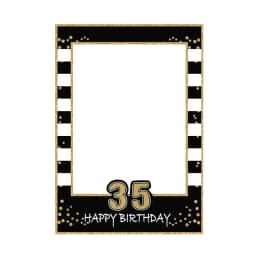 1 16 18 21 30 35 40 50 60 Birthday Photo Booth Frame Kids Adult Birthday Party Decoration Paper Happy Birthday Photo Props Frame