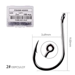 100pcs / 40pcs / Box High Carbon Fishing Hook 2#-22# ISEAMA With Eye Carp Catfish Fish Anzol Offset Japan Tackle Fishing Hooks