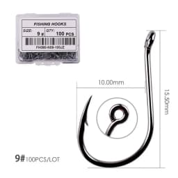 100pcs / 40pcs / Box High Carbon Fishing Hook 2#-22# ISEAMA With Eye Carp Catfish Fish Anzol Offset Japan Tackle Fishing Hooks