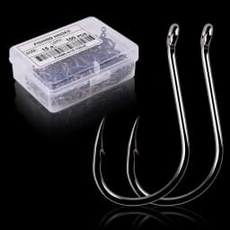 100pcs / 40pcs / Box High Carbon Fishing Hook 2#-22# ISEAMA With Eye Carp Catfish Fish Anzol Offset Japan Tackle Fishing Hooks