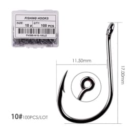 100pcs / 40pcs / Box High Carbon Fishing Hook 2#-22# ISEAMA With Eye Carp Catfish Fish Anzol Offset Japan Tackle Fishing Hooks