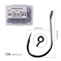 100pcs / 40pcs / Box High Carbon Fishing Hook 2#-22# ISEAMA With Eye Carp Catfish Fish Anzol Offset Japan Tackle Fishing Hooks