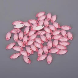 TPSMOC 3 Sizes Horse Eye Acrylic Sew On Rhinestones Flatback Colorful Sewing Rhinestones Loose Stones For Women Dress