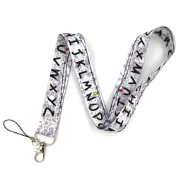 Alphabet letters Keychain Lanyards Id Badge Holder ID Card Pass Gym Mobile Phone Badge Holder Key Straps