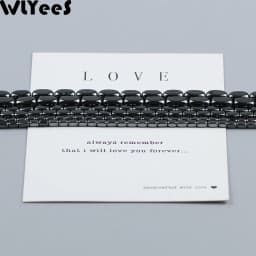WLYeeS Fillet rectangle Natural Black Hematite Stone beads Square Loose Spacer Beads For DIY Jewelry Making Necklace Bracelet