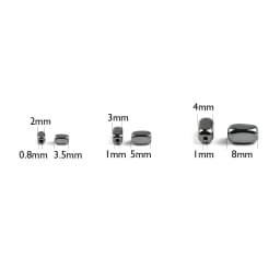 WLYeeS Fillet rectangle Natural Black Hematite Stone beads Square Loose Spacer Beads For DIY Jewelry Making Necklace Bracelet
