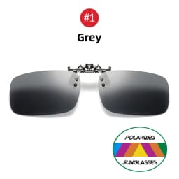 VIVIBEE Mirror Blue Flip Up Clip on Sunglasses Fishing Men Square Polarized Lens Metal Night Vision Driving UV400 Women Glasses