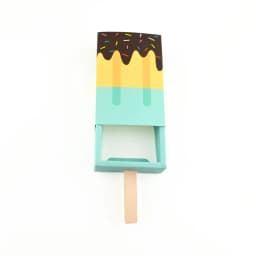 5pcs/10pcs Ice cream Shape Candy Boxes Cartoon Pull-out Tray Kraft Paper Popcorn Box Party Favors Box Birthday Decor
