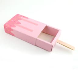 5pcs/10pcs Ice cream Shape Candy Boxes Cartoon Pull-out Tray Kraft Paper Popcorn Box Party Favors Box Birthday Decor