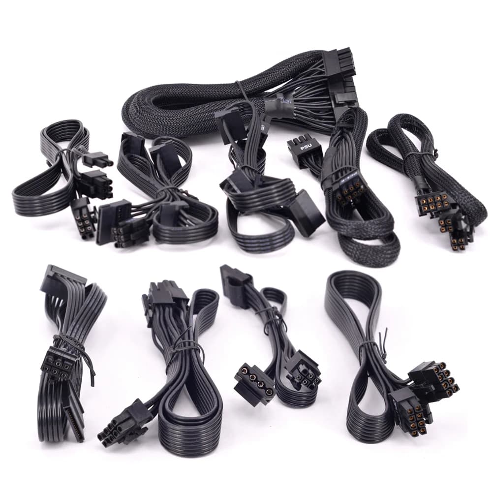 For Seasonic FOCUS PLUS Gold FX Peripheral 4 Pin SATA IDE PCIe CPU Main Power ATX 24 Pin GPU VGA Card Power Supply Mining Cable