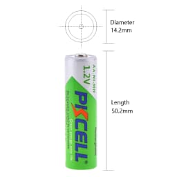 8PC PKCELL AA Battery 2200mah AA Rechargeable Battery 1.2v NI-MH Batteries and 2PC Battery Box for Mouse Remote Control Toys