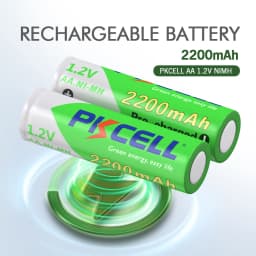 8PC PKCELL AA Battery 2200mah AA Rechargeable Battery 1.2v NI-MH Batteries and 2PC Battery Box for Mouse Remote Control Toys